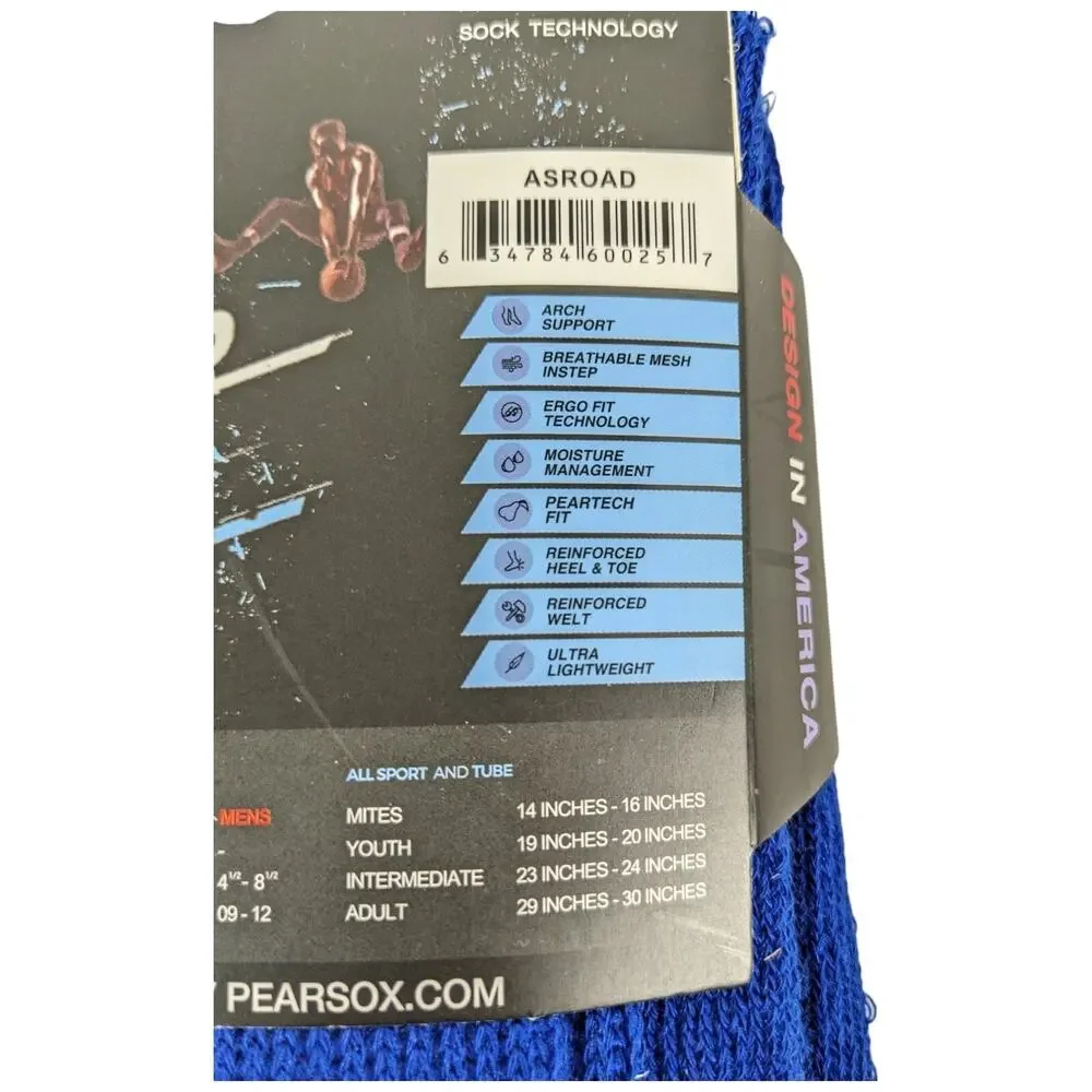 Long Blue Baseball Football Socks Pear Socks Pearsox Sport